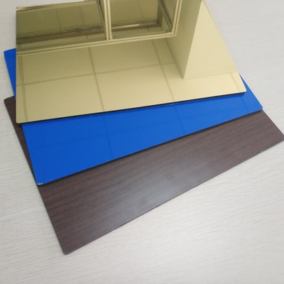 Gold Colour High Reflective Mirror Finish Aluminum Sheet , Mirror Polished Aluminium Sheet