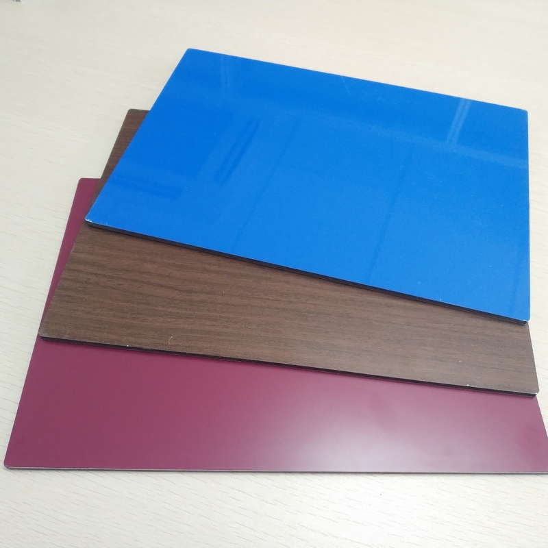 Wood Grain Corrugated Composite Panels , Aluminium Composite Panel Grandland Decorative